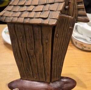 Rustic Brown Wooden Outhouse Decor